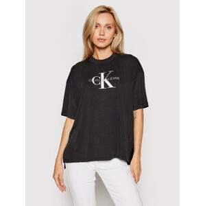 Calvin Klein dámské černé tričko Monogram - S (BEH)